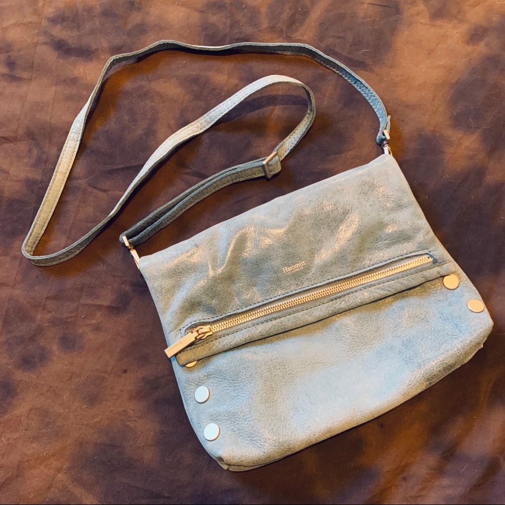 Hammitt VIP Medium Wahoo buffed leather clutch bag